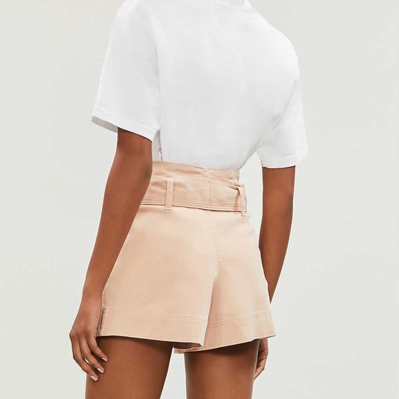 NWT Topshop Utility Stretch Twill Tie Belt Shorts - Picture 11 of 12